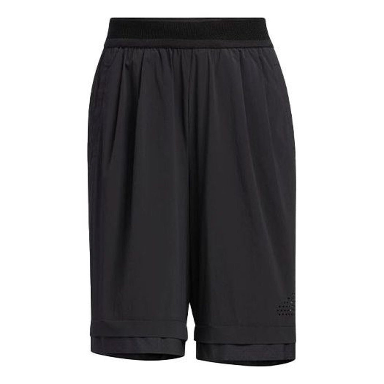 (WMNS) adidas Casual Drawstring Waist Solid Color Sports Shorts Asia Sizing 'Black' HE9962