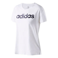 (WMNS) adidas Foil Graphic T-Shirt Asia Sizing 'White Black' EI4575