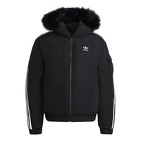 adidas Winter Originals Bomber Jacket Asia Sizing 'Black White' HR4435