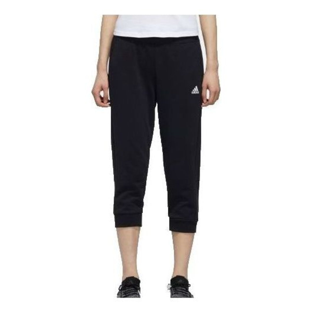 (WMNS) adidas 3/4 Knitted Pants Asia Sizing 'Black' DY8603