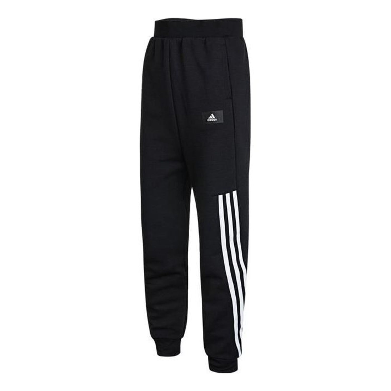 (GS) adidas Future Icons 3-Stripes Tapered-Leg Pants Asia Sizing 'Black White' H44337