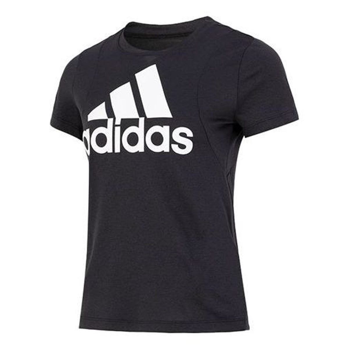 (WMNS) adidas Badge of Sport Logo T-Shirt Asia Sizing 'Black White' FT3078