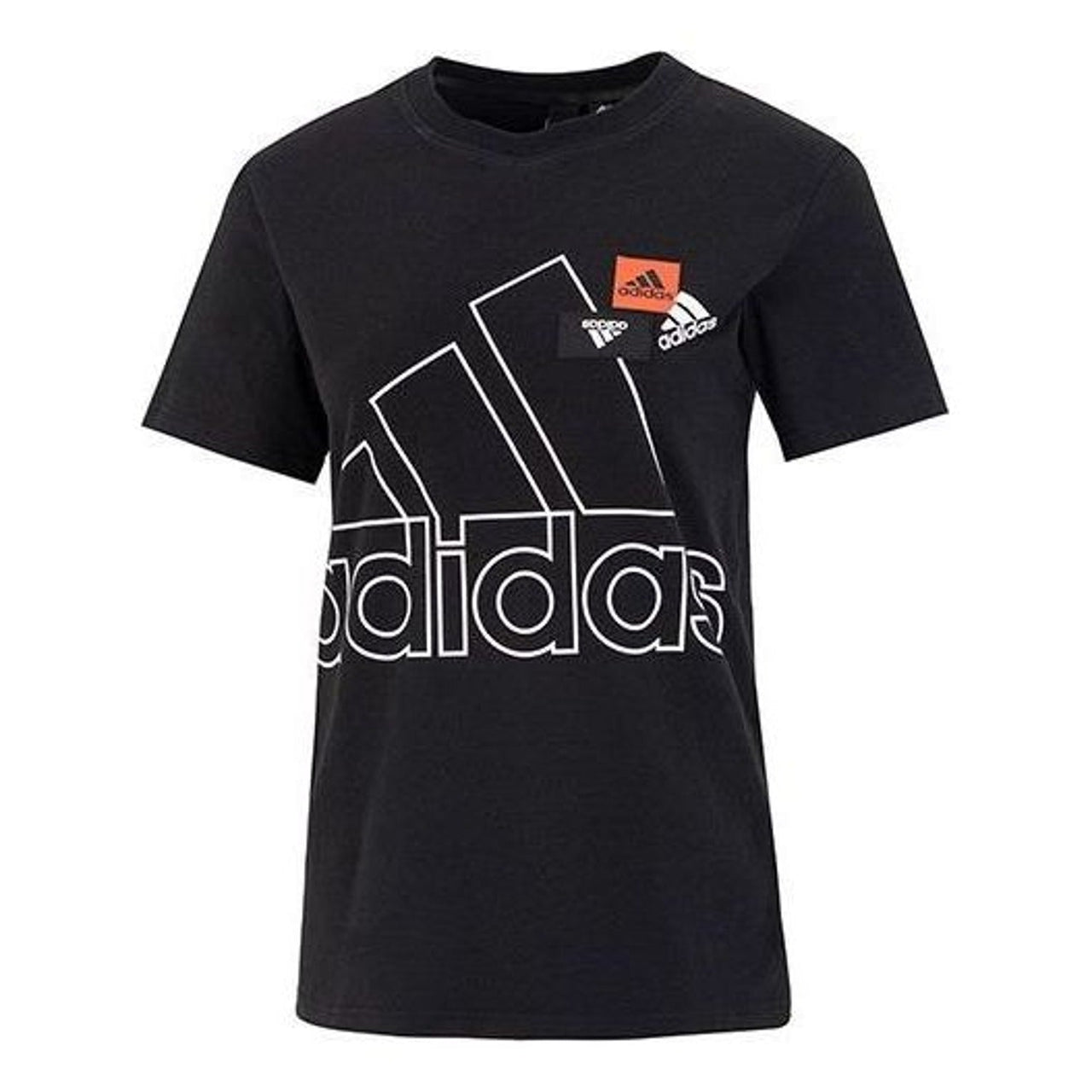 (WMNS) adidas Brd T-Shirt Asia Sizing 'Black White' HM5286