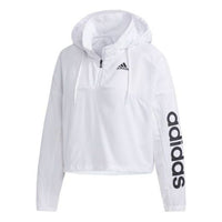 (WMNS) adidas Windbreaker Track Top Asia Sizing 'White  Black' GD4612