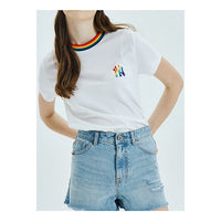 MLB NY Series Logo Embroidered Short Sleeve White 31TSW8031-50W