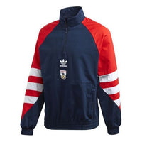 adidas originals x Arsenal Bruised Banana Series Crossover Half Zipper Splicing Sports Jacket Blue GE4785