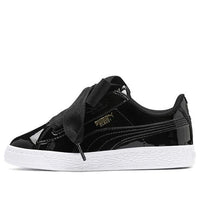 PUMA Basket Heart Patent Little 'Black White' 363352-01