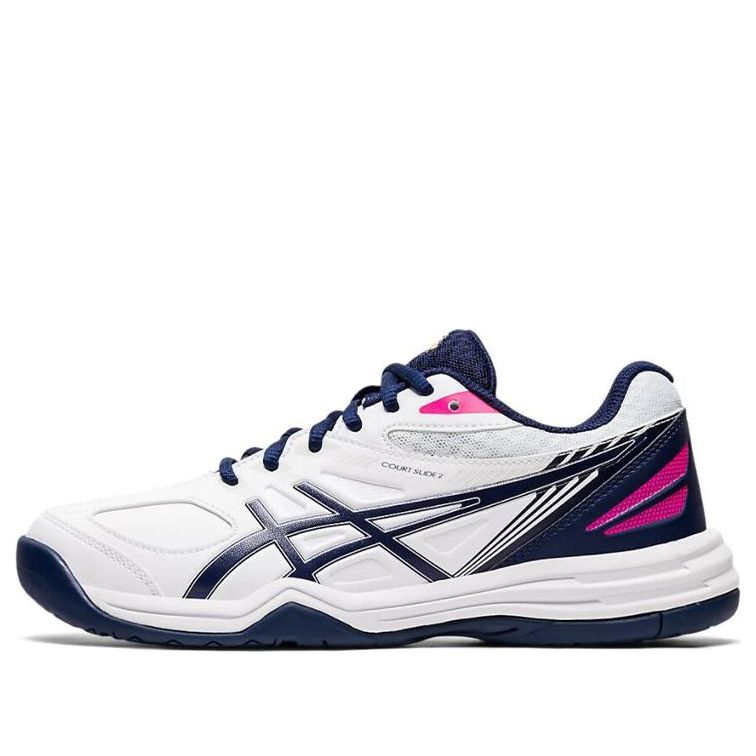(WMNS) ASICS Court Slide 2 'White Blue' 1042A149-100