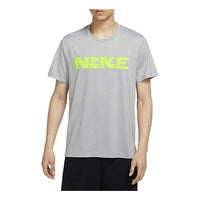 Nike DRI-FIT Contrasting Colors Logo Printing Sports Round Neck Short Sleeve light grey DD1751-073