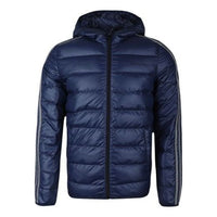 adidas neo Athleisure Casual Sports Stay Warm Stripe hooded down Jacket Blue FK9922