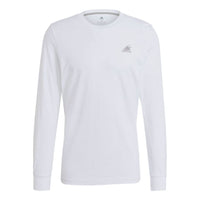 adidas Scribble Ls M Athleisure Casual Sports Logo Printing Round Neck Long Sleeves White GN6856