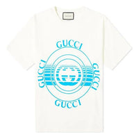 Gucci SS21 Logo Pattern Round Collar Male White 616036-XJCSQ-9101