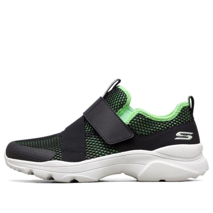 (WMNS) Skechers Bobs Frontier Sports Shoes Black/White/Green 117011-BKMN