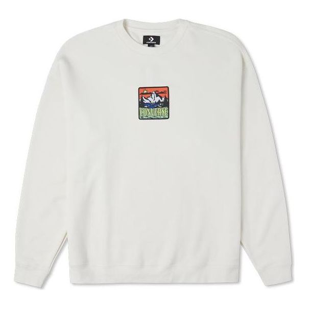 Converse Counter Climate Graphic Crew Sweatshirt Asia Sizing 'White' 10025032-A02