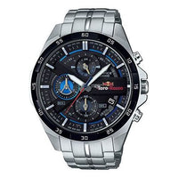 CASIO EDIFICESeries Scuderia Toro Rossoes Sports Black/Silver Waterproof Shockproof Blue Dial Mens Blue Analog EFR-556TR-1A