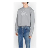 DIOR And Shawn Stussy Alphabet Logo Sweatshirt For Men Grey 033J604B0531-C800