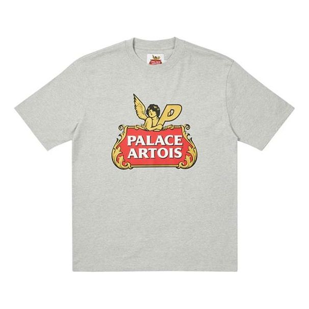 PALACE x Stella Artois Crossover Logo Pattern Short Sleeve Unisex Gray PAL-SS21-20