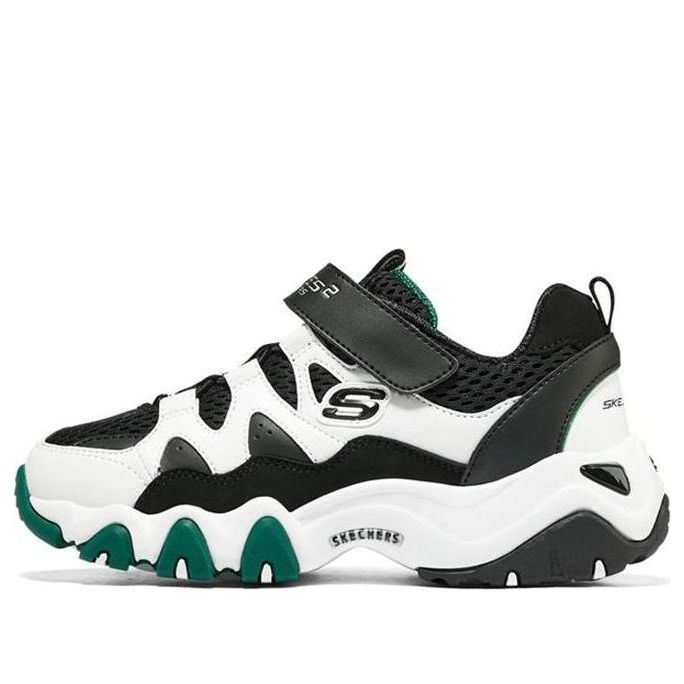 (GS) Skechers D'Lites 2.0 'White Black Green' 98883L-WGRN