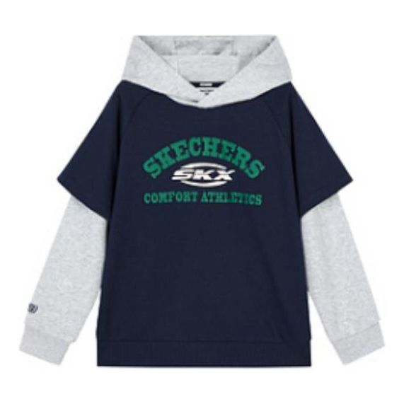 (GS) Skechers SKX Graphic Hoodie 'Black Grey' P123B017