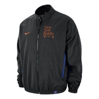 Nike NBA New York Knicks DNA Courtside Woven Graphic Jacket 'Black Orange' FD8537-010