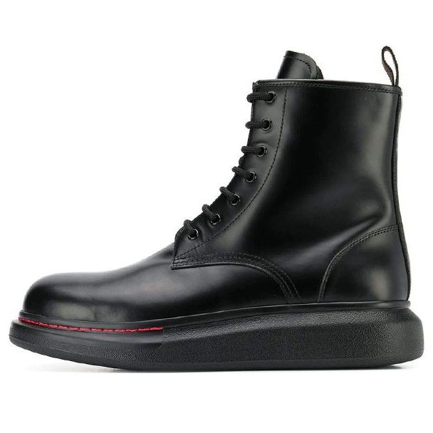 Alexander McQueen Ankle Leather Boot 'Black' 586191WHX511000