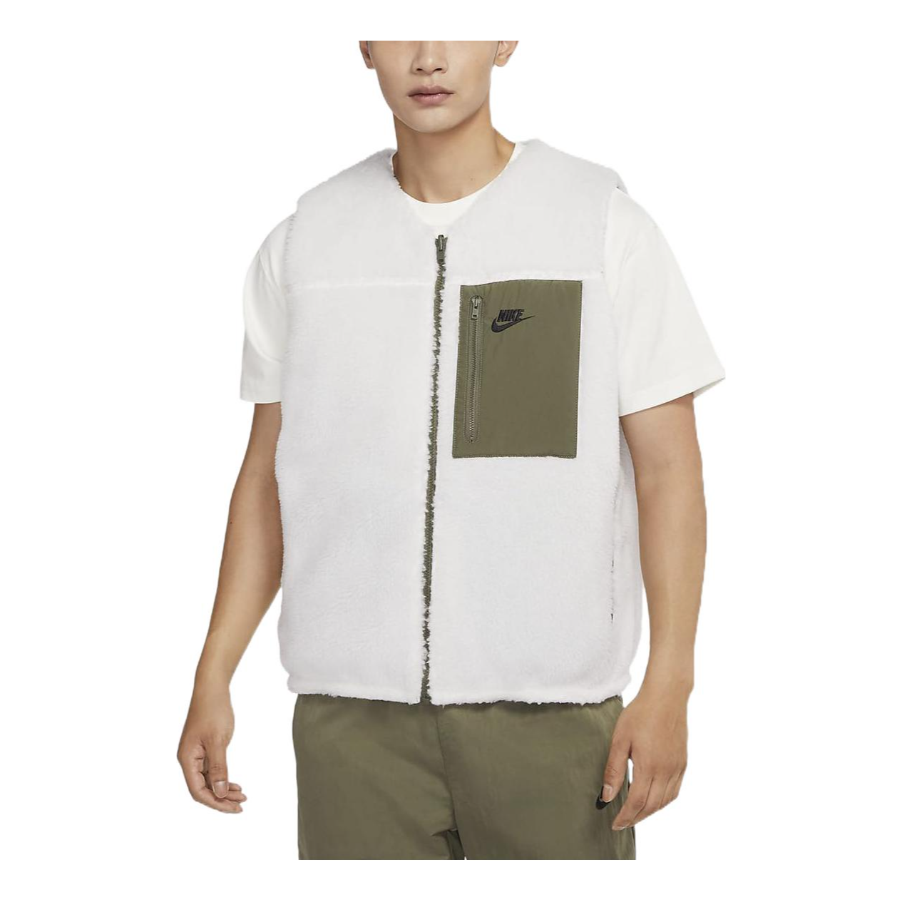 Nike Club+ Reversible Winterized Vest 'Green White' DQ4879-133