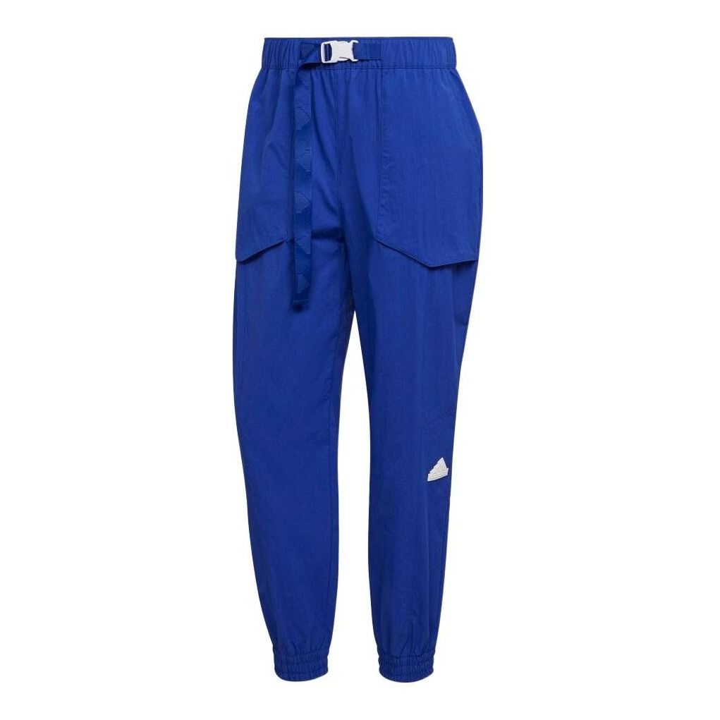 adidas Solid Color Casual Bundle Feet Sports Pants Men's Blue HN1934