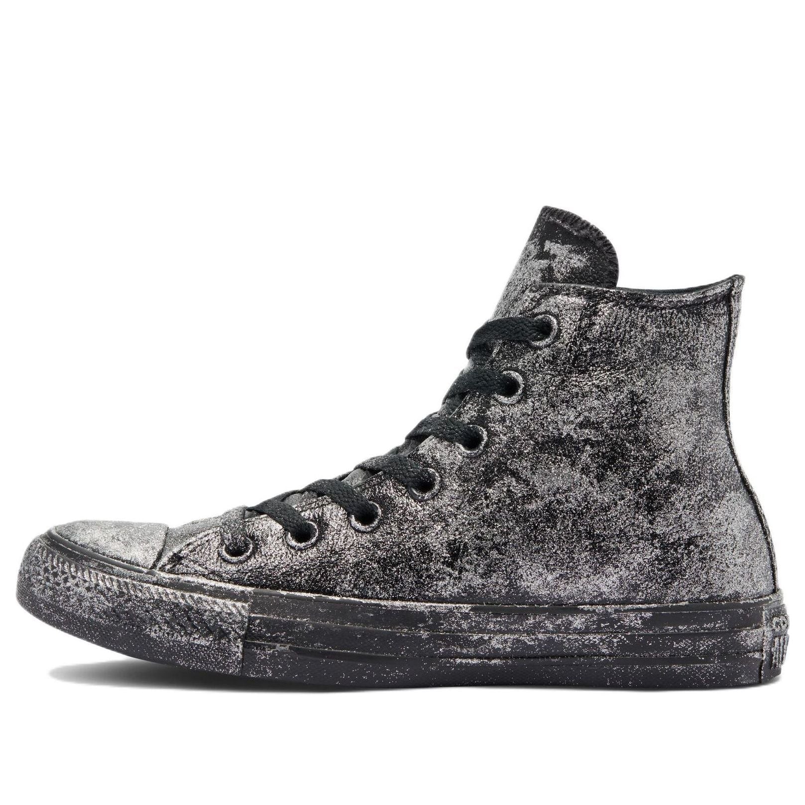Converse Chuck Taylor All Star Luxe Leather 'Black Gray Silver' A05086C