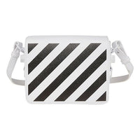 (WMNS) Off-White logo Shoulder Bag Black White OWNA011S194230670110