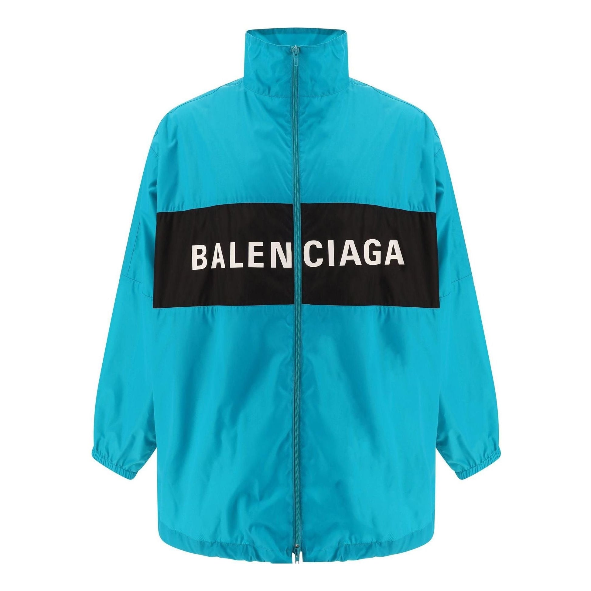 Balenciaga Logo Zip-Up Jacket 'Teal' 725302TNO194600