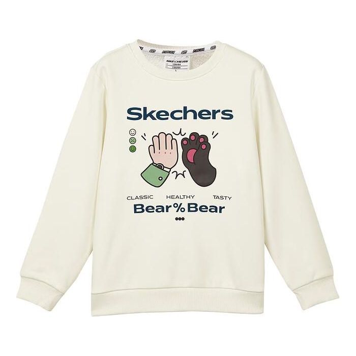 (PS) Skechers Graphic Sweater 'White Black Brown' L423K099-0074
