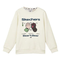 (PS) Skechers Graphic Sweater 'White Black Brown' L423K099-0074