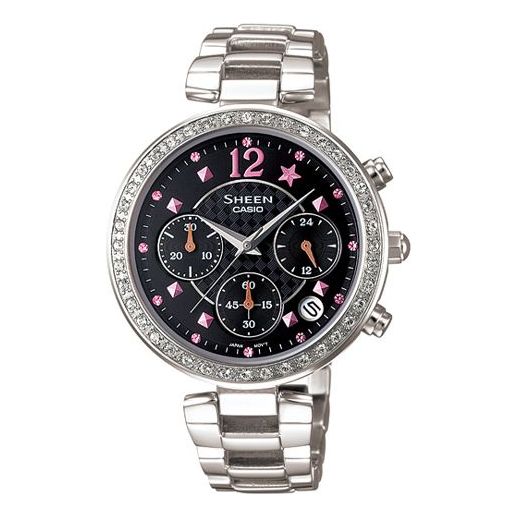 CASIO SHEEN Waterproof Stainless Steel Strap Black Analog SHN-5014D-1ADR