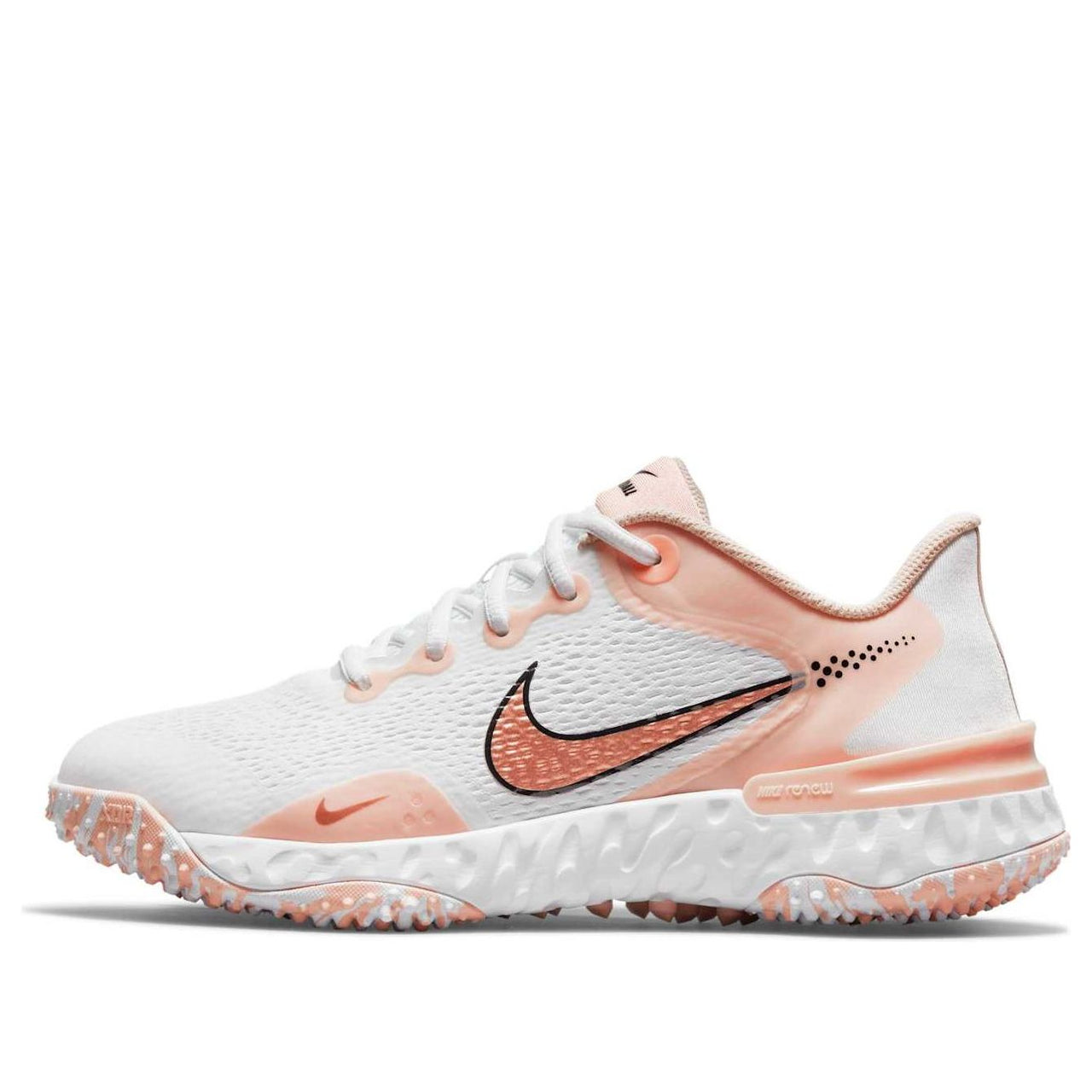 (WMNS) Nike Alpha Huarache Elite 3 Turf 'White Arctic Orange' CU8403-101