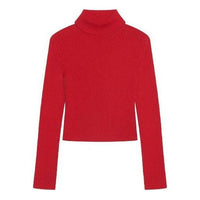 Balenciaga Ribbed Printed FREE Turtleneck Sweater 'Red' 662722T32106167