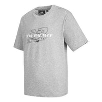 New Balance Logo T-Shirt Asia Sizing 'Grey White' 5EC2U843-MGR