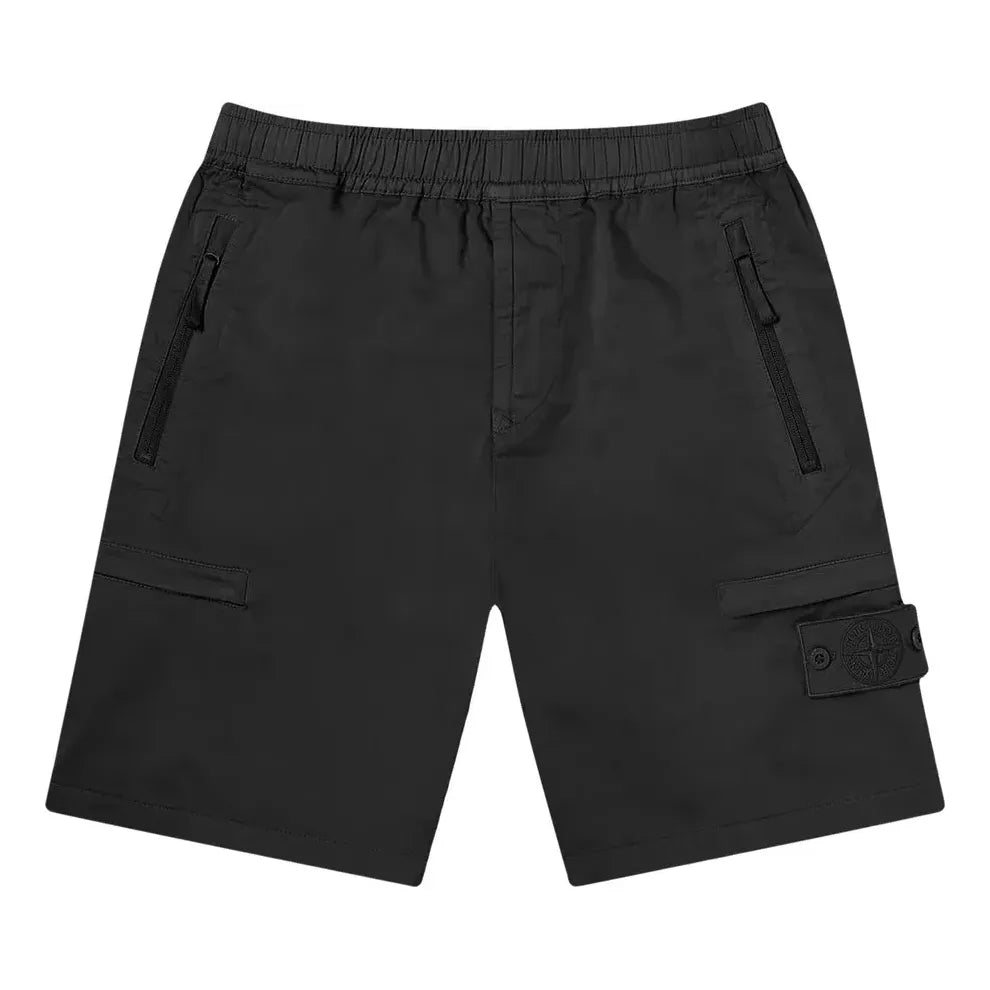 STONE ISLAND Ghost Cargo Short 'Black' 7415L06F2-V0029