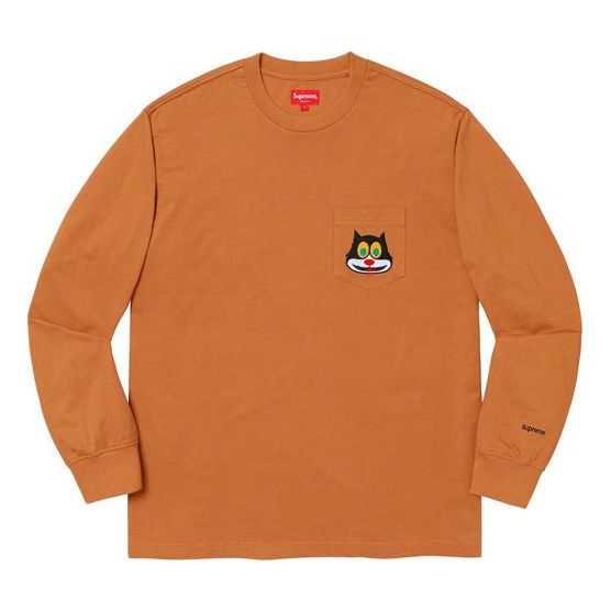 Supreme FW19 Week 4 Cat L/S Pocket Tee Chest Kitten Long Sleeves Unisex SUP-FW19-483