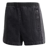(WMNS) adidas Adicolor Denim Firebird Shorts Asia Sizing 'Black' JD3107