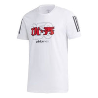 adidas neo M Gk Tee2 Short Sleeve Athleisure Casual Sports Tops White GK1484