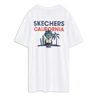 Skechers Knit Printing Short Sleeve Couple Style White L220U067-0019