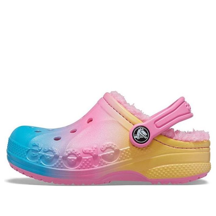 (GS) Crocs Baya Printed Lined Clogs 'Pink Lemonade Multi' 205888-6SO
