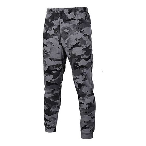Nike Dri-FIT Fleece Training Camouflage Long Pants Men Black/Grey CU6201-010