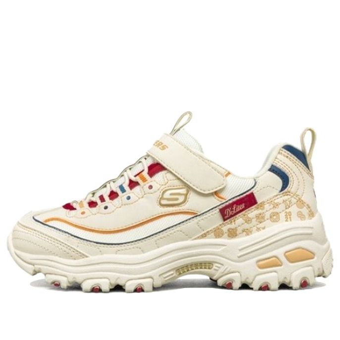(GS) Skechers D'Lites Low Running Shoes White/Red 302520L-WMLT