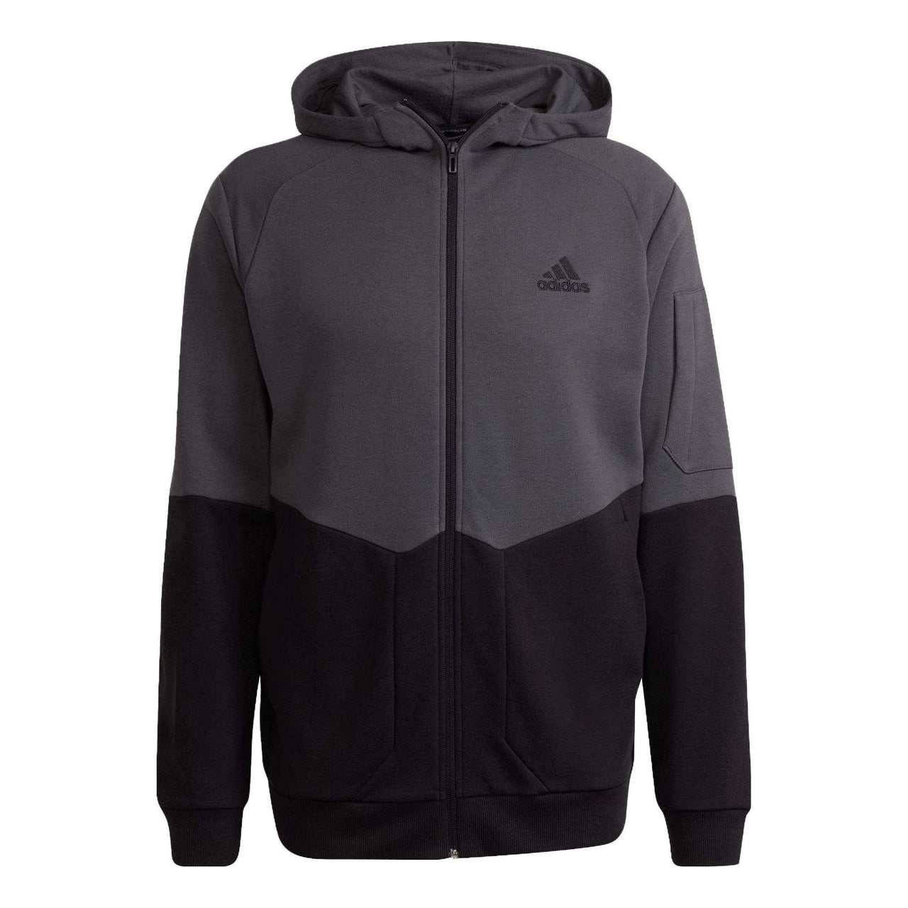 adidas Essentials4Gameday Full-Zip Hoodie Jackets 'Grey Black' HE1807