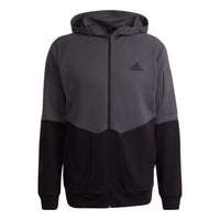 adidas Essentials4Gameday Full-Zip Hoodie Jackets 'Grey Black' HE1807