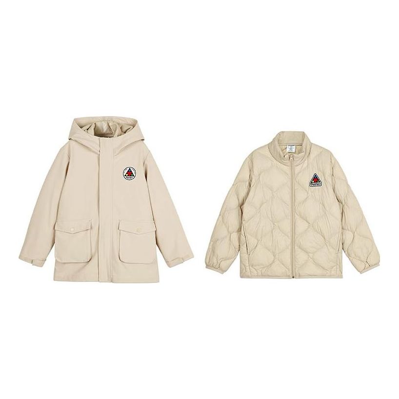 (GS) Skechers Stroll Series 3-In-1 Down Jacket 'White' L423K060-01CG