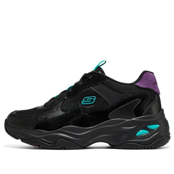 (WMNS) Skechers DLITES 4.0 'Black Purple Green' 896158-BKMT