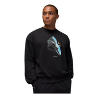Air Jordan Brooklyn Fleece Crewneck Sweatshirt 'Black Gamma Blue' IM6301-010