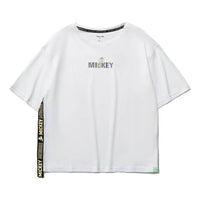 (WMNS) Li-Ning x Disney Crossover Training Sports Short Sleeve Tee 'White' ATSR204-1